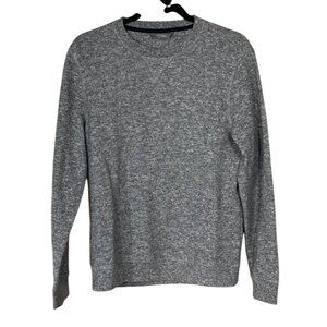 Members Mark Waffle Knit Shirt Grey Crew Neck Base Layer Size S Men's Pullover